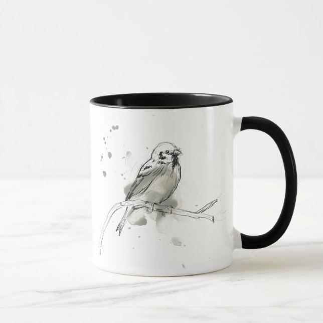 Caneca Estudo de aves gesturais (Direita)