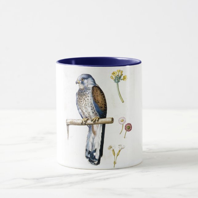 Caneca Estudo de Lesser Kestrel e Flor, Arcimboldo (Centro)