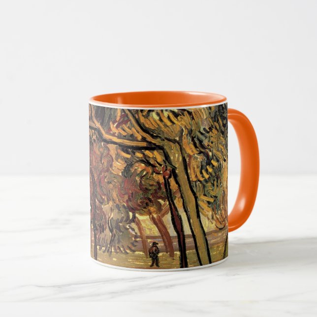 Caneca Estudo de Pine Trees por Vincent van Gogh (Frente Esquerda)