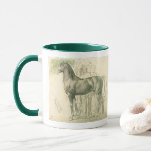 Caneca Estudo de um Cavalo por Edgar Degas, Arte Fina Vin