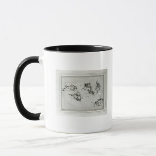 Caneca Estudo dos cavaleiro no combate, 1503-4