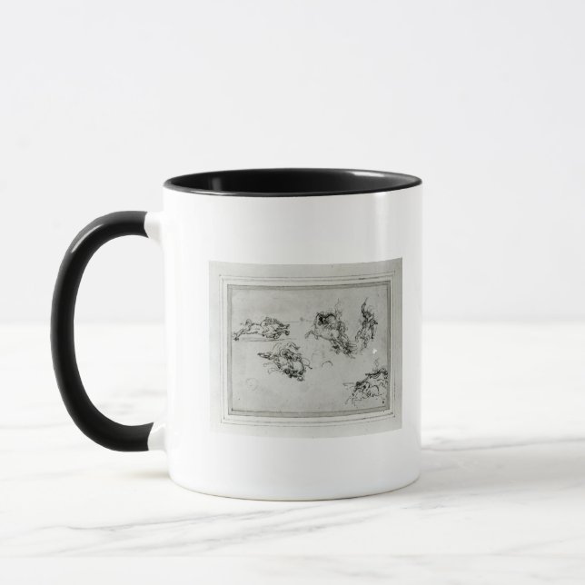 Caneca Estudo dos cavaleiro no combate, 1503-4 (Esquerda)