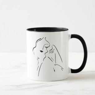 Caneca Estudo Simples - Esboço de uma Senhora