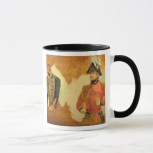 Caneca Estudos do uniforme real da artilharia do cavalo,