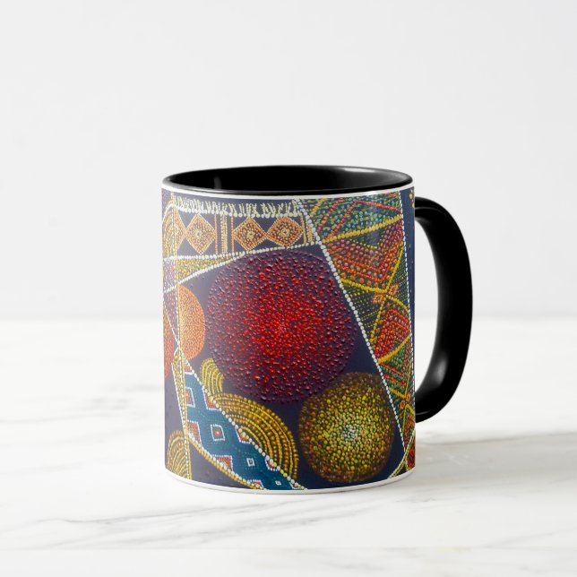 Caneca Etíope - Padrões de arte (Frente Esquerda)