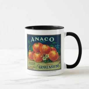 Caneca Etiqueta da caixa de Anaco Apple