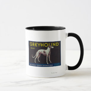 Caneca Etiqueta de Limão de Greyhound San Dimas, CA