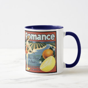 Caneca Etiqueta de Taxa da Companhia de Frutas do Rio Pea