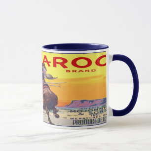 Caneca Etiqueta de Taxa de Fruta de Vintage