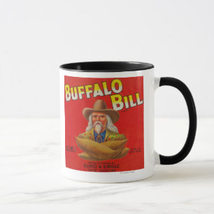 Caneca Etiqueta de Taxa de Marca do Buffalo Bill Yam