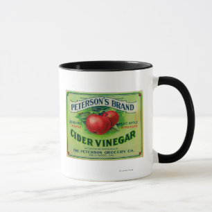 Caneca Etiqueta de Vinagre de sidra de Peterson