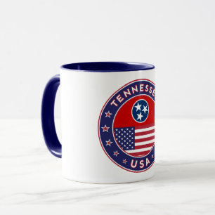 Caneca Etiqueta do Tennessee, capa de telefone, saco de t