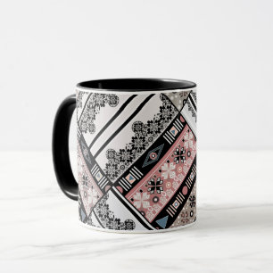 Caneca Etno tribal travesseiro decorativo tradicional geo