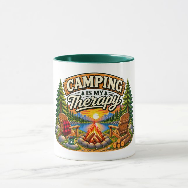 Caneca Eu Acampo como Terapia (Centro)