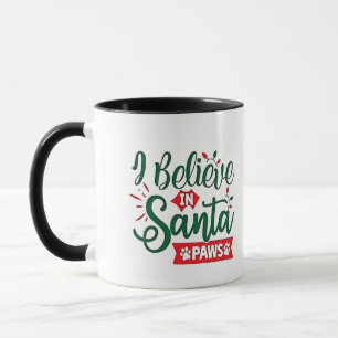 Caneca Eu acredito em Papais noeis patas fabulosas amante