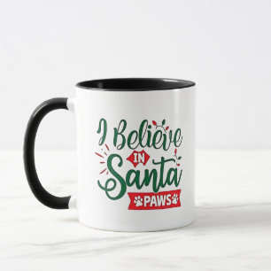Caneca Eu acredito em Papais noeis patas fabulosas amante