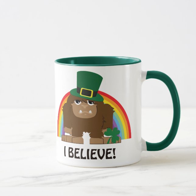 Caneca Eu acredito! Leprechaun Bigfoot (Direita)