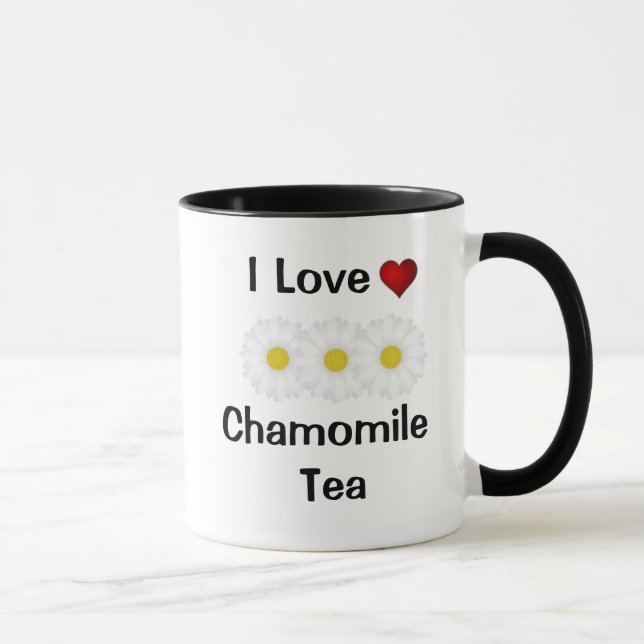 Caneca Eu adoro a Copa de Chá de Camomile e a Mug persona (Direita)