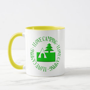 Caneca Eu adoro acampar