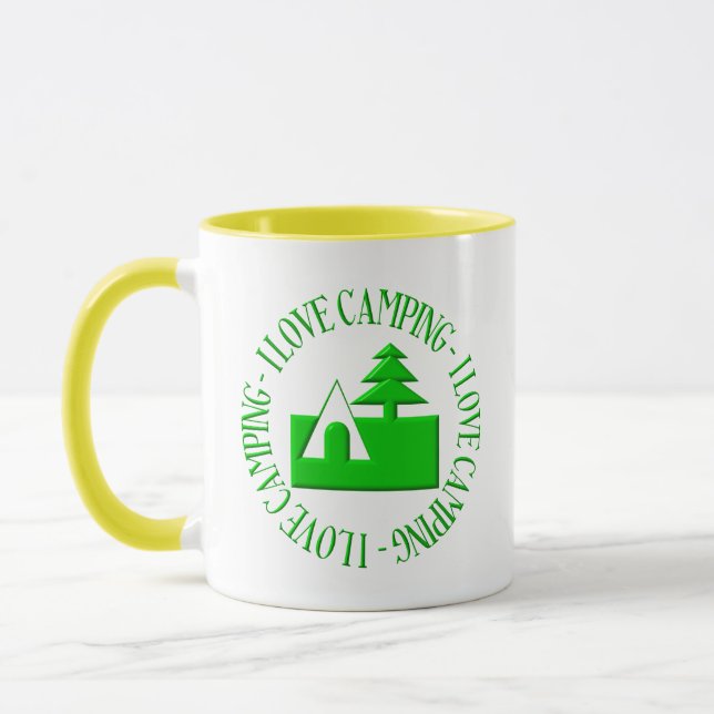 Caneca Eu adoro acampar (Esquerda)