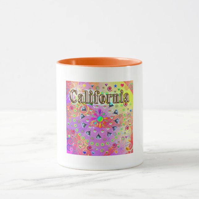 Caneca Eu adoro California Lucky Ouro Mug (Centro)