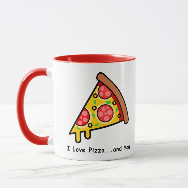 Caneca Eu Adoro Pizza...E você é engraçado (Esquerda)