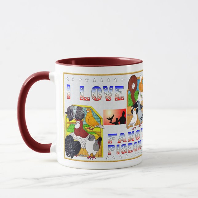 Caneca Eu Adoro Pombos Ricos! (Esquerda)