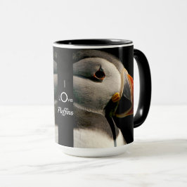 Caneca Eu Adoro Puffins Bird Willife Birthday Coffee Mug
