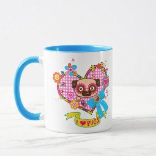 Caneca Eu Adoro Pugs Mug