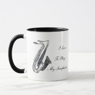 Caneca Eu Adoro Tocar Meu Saxofone