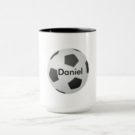 Caneca Eu adoro Vazio de futebol personalizável