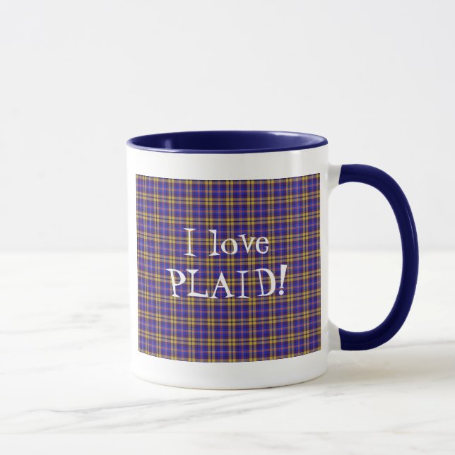 Caneca Eu adoro Xadrez - Azul (Direita)