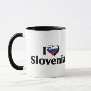 Caneca Eu Amo a Bandeira da Eslovênia