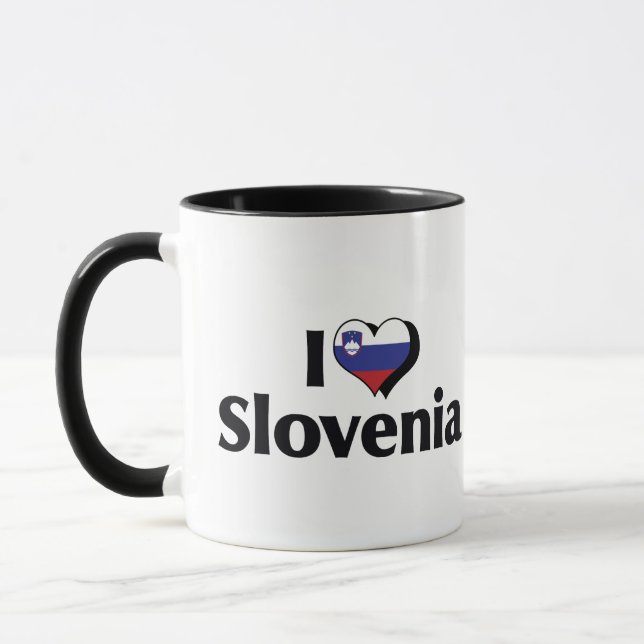 Caneca Eu Amo a Bandeira da Eslovênia (Esquerda)