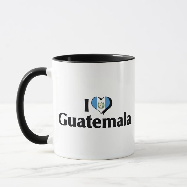 Caneca Eu Amo a Bandeira da Guatemala (Esquerda)