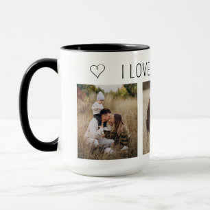 Caneca Eu Amo A Colagem De Fotos Da Minha Família