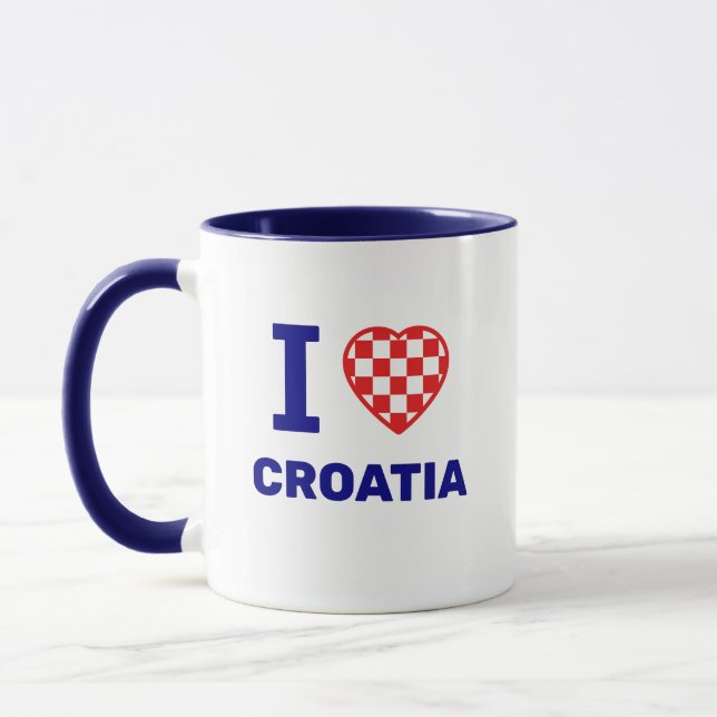 Caneca Eu amo a Croácia (Esquerda)