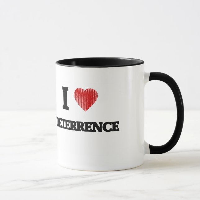 Caneca Eu amo a dissuasão (Direita)