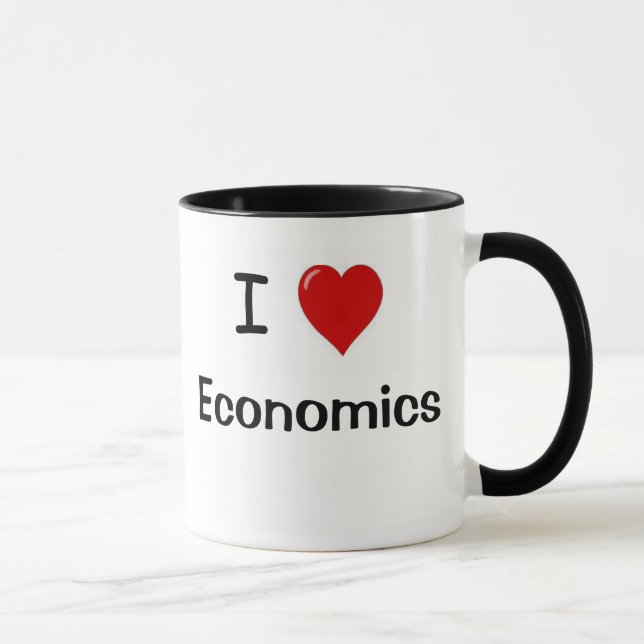 Caneca Eu amo a economia da economia amo-me (Direita)