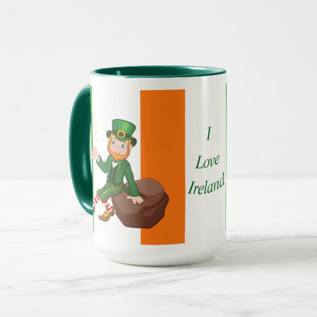 Caneca Eu amo a Irlanda (Frente Esquerda)