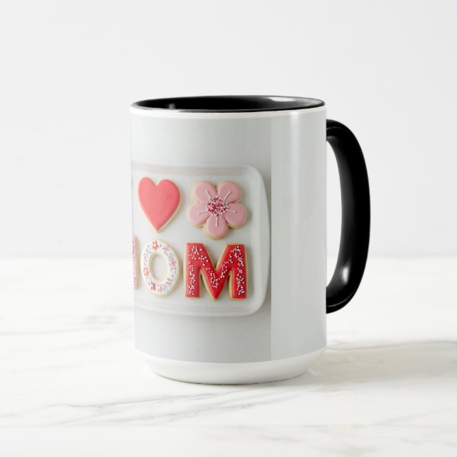 Caneca eu amo a mãe Dia de as mães (Frente Esquerda)