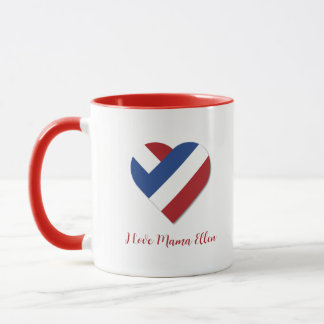 Caneca Eu amo a mamãe Ellen com o coração da Holanda