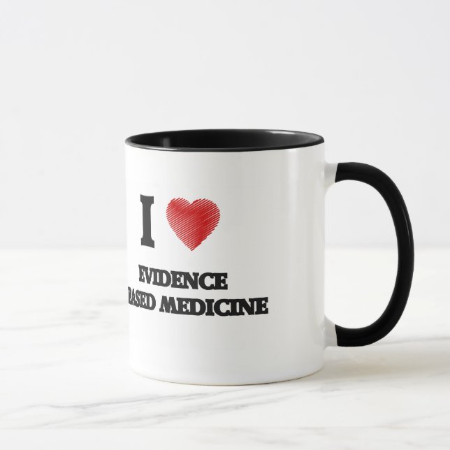 Caneca Eu amo a MEDICINA BASEADA EVIDÊNCIA (Direita)