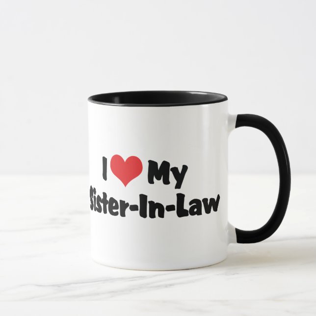 Caneca Eu Amo A Minha Irmã Em Direito (Direita)