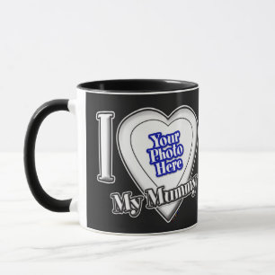 Caneca Eu Amo A Minha Mamãe Com A Sua Fotografia.