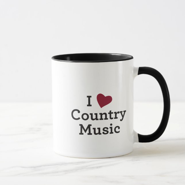 Caneca Eu amo a música country (Direita)