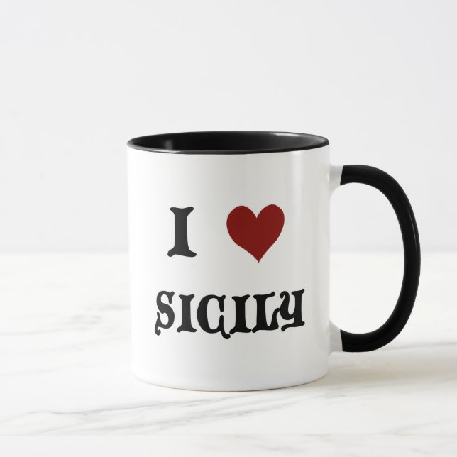 Caneca Eu Amo a Sicília (Direita)