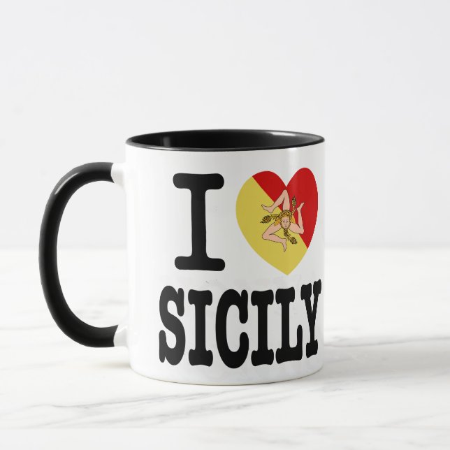 Caneca Eu Amo A Sicília Novelty Mug (Esquerda)