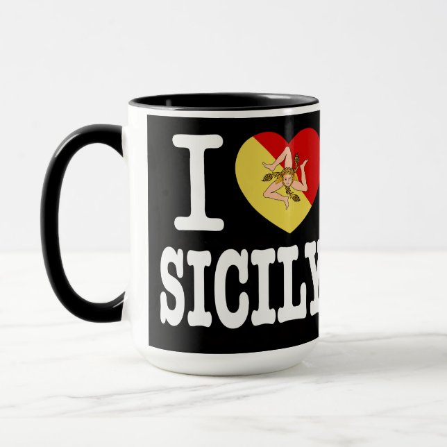 Caneca Eu Amo A Sicília Novelty Mug (Esquerda)