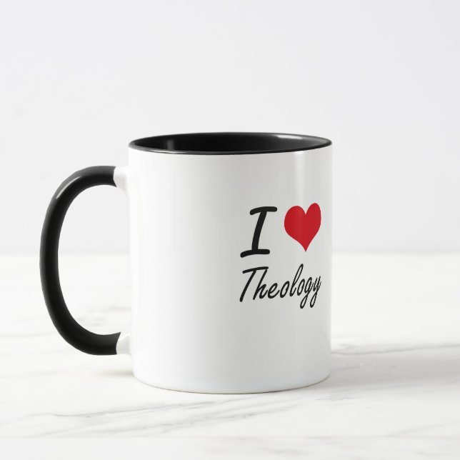 Caneca Eu amo a teologia (Esquerda)